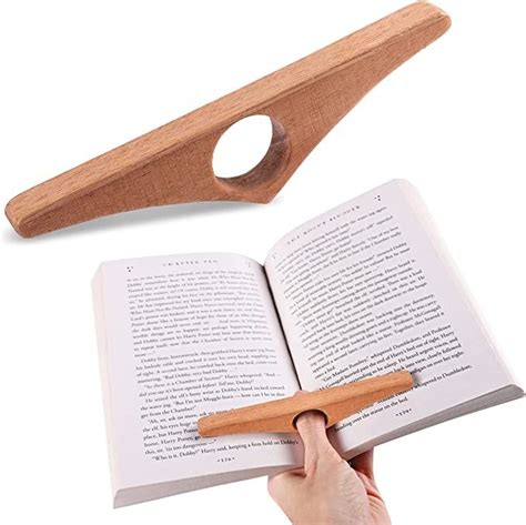 Hoppler Wooden Book Page Holder Handmade From African Mahogany