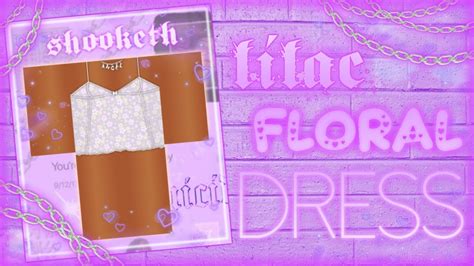 LILAC FLORAL DRESS Roblox Speed Design YouTube