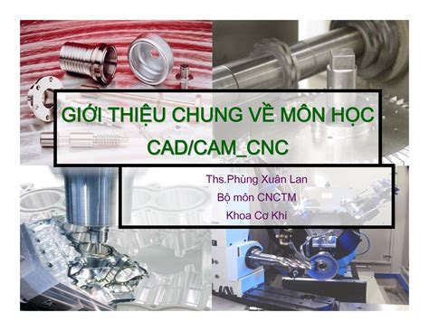 Cad Cam CNC No desception CAD CAM và CNC HUST Studocu