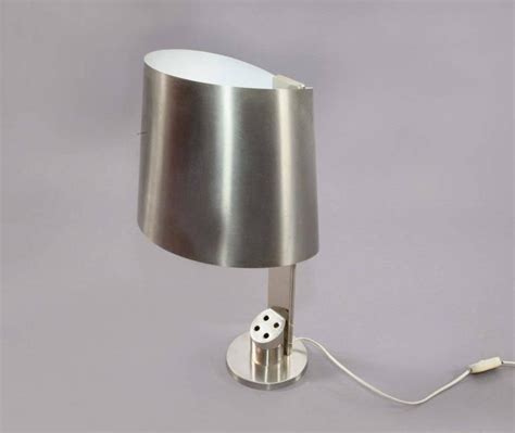 Amazing Stainless Steel Desk Lamp In The Manner Of Charles Maison For