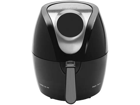 Fritadeira Elétrica Sem Óleo Air Fryer Mondial Family Inox Preta 4L