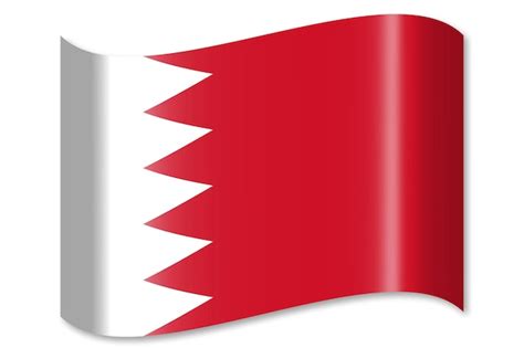 Premium Photo Bahrain Waving Country Flag On White Background