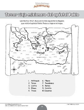 Libro De Actividades De Los Viajes Del Ap Stol Pablo Tpt