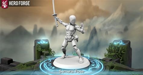 Samurai Pose Made With Hero Forge