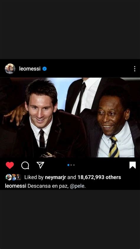 Lionel Messi pays tribute to Pele R I P legend Pelé Lionel messi