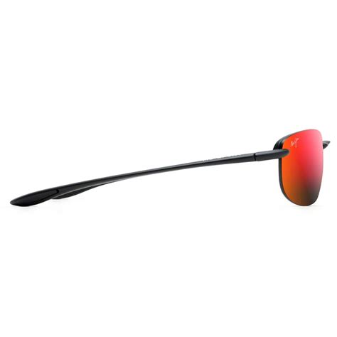 Maui Jim Hookipa Asian Fit Black Hawaii Lava Polarized Rimless