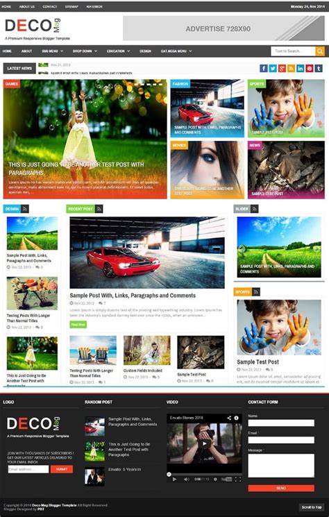 Responsive Magazine Template Blogger - Templatenizer - Template Blogger ...