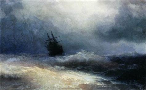 Ship in a storm, 1887 - Ivan Aivazovsky - WikiArt.org