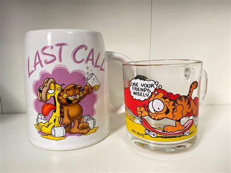 Garfield Mug 1978, Hobbies & Toys, Collectibles & Memorabilia, Vintage ...