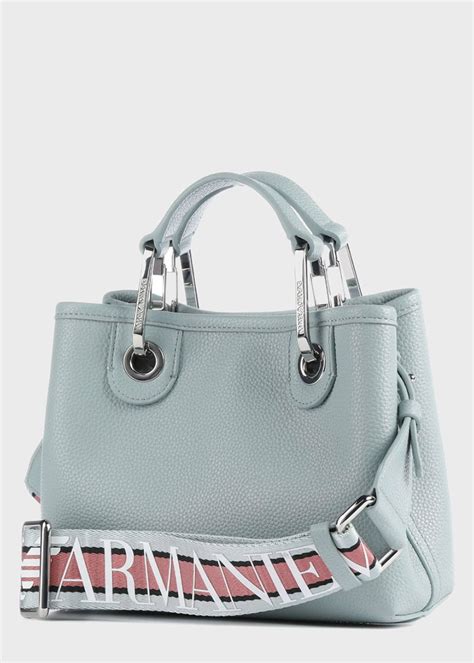 Голубая сумка Emporio Armani на широком ремне 203298 купить в Киеве ...