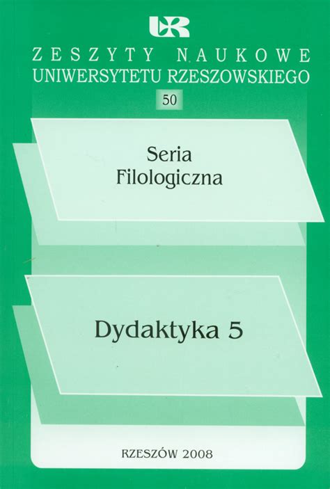 Zeszyty Naukowe Uniwersytetu Rzeszowskiego Nr Seria Filologiczna