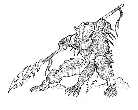 Free Alien Vs Predator Coloring Pages