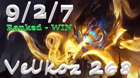 Velkoz Ranked 927 Velkoz Lol 268 Game Winning Youtube