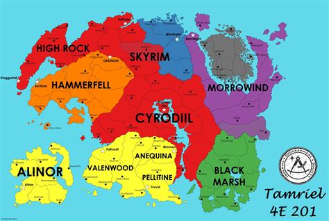 Political Map Of Tamriel 4e 201 Relderscrolls