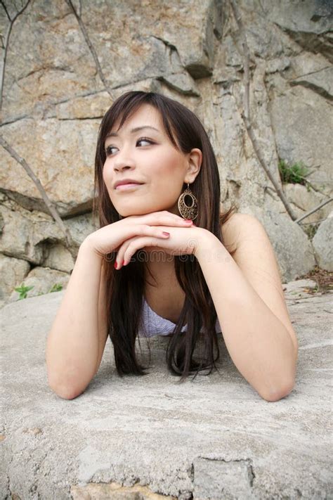 Beautiful Asian Girl In A Bikini Stock Photo Image Of Appealing