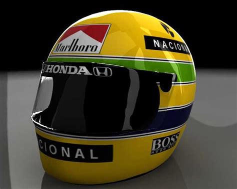 3d model ayrton senna helmet