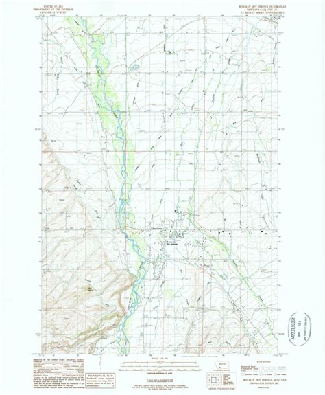 1987 Bozeman Hot Springs, MT - Montana - USGS Topographic Map | Bozeman ...