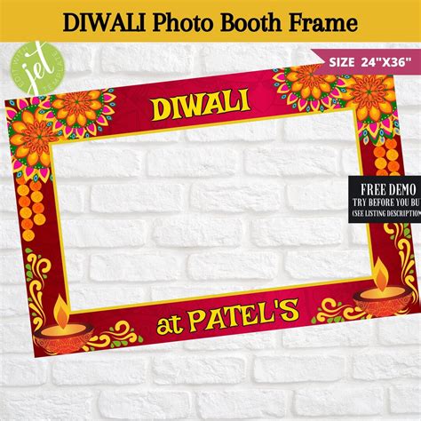 Diy Diwali Photo Booth Frame Photo Booth Props Festival Photo Prop