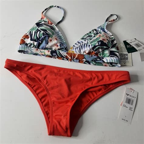 Roxy Swim Nwt Roxy Two Piece Bikini Size L Poshmark
