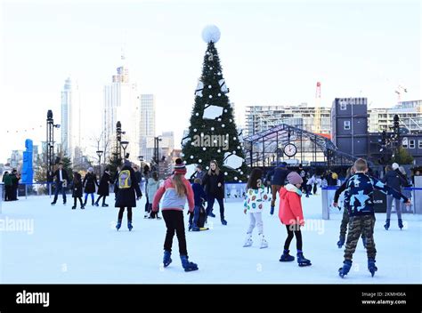 GLIDE ice skating rink at Battersea Power Station Christmas 2022, in SW ...