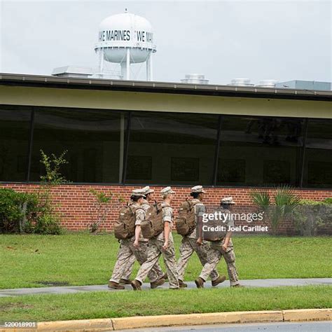 Boot Camp Usmc Usmc Uniform Recruits Parris Island Stock Fotos Und