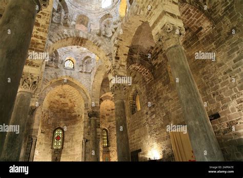 Chiesa Capitolare Di San Cataldo Palermo Sicily Italy Stock Photo