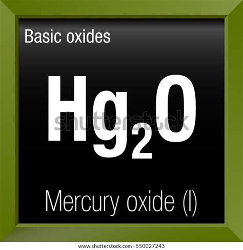 Mercury Oxide Chemical Formula Inside Green Stock Vector (Royalty Free ...