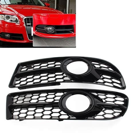 For Audi A B S Line S Front Bumper Fog Light Grille Cover