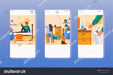 Messy Clean Students Room Before After Stock Vector (Royalty Free) 2000428463 | Shutterstock