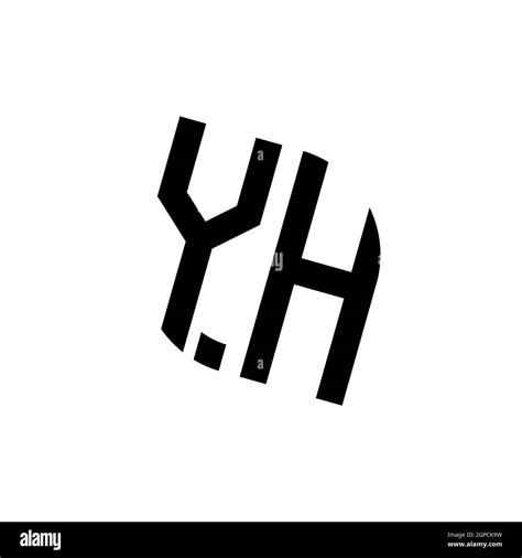 Yh Logo With Geometric Shape Vector Monogram Design Template Isolated