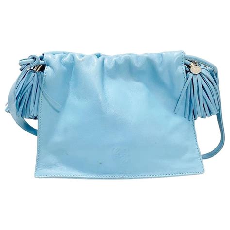 Loewe Flamenco Hellblau Leder Ref737673 Joli Closet