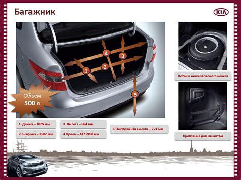 Багажник Kia Rio 2011 - размеры и объем - Слайд из презентации ...