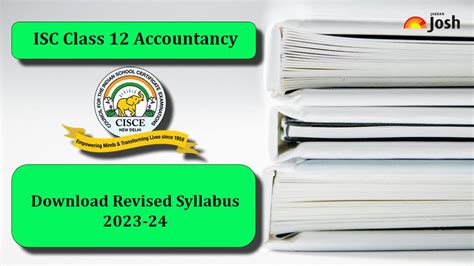 Isc Class 12 Accounts Revised Syllabus 2023 24 Download Newly Revised