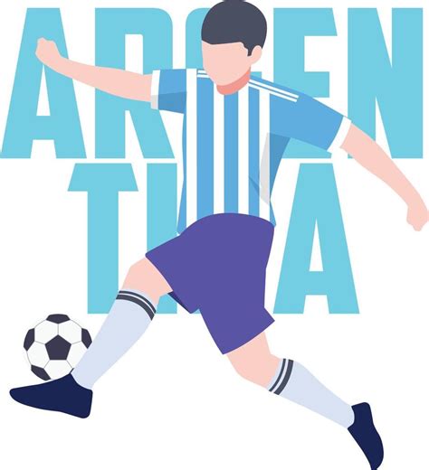 Soccer football player, Argentina Vector illustration. Argentina ...