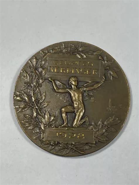 MÉDAILLE SOCIÉTÉ D ENSEIGNEMENT Professionnel du Rhone 1864 en Bronze