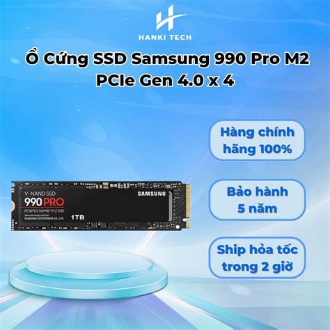 [hanki Tech] Ổ Cứng Ssd Samsung 990 Pro M2 Pcie Gen 4 0 X 4 Shopee