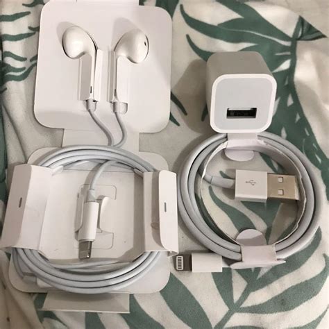 Apple Iphone Charger Lightning Cable Adapter Lightning Earpods Mobile