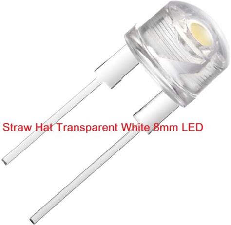 Straw Hat Mm White Mm Water Clear White Led Light Mm Round Led Light