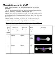 Phet Grade 11 Molecule Shapes Basics Docx Molecule Shapes With PhET 1