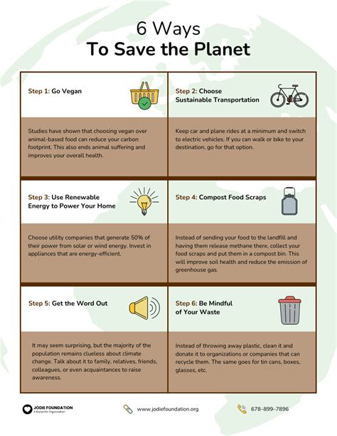 Brown Ways To Save Environment Infographic Template Venngage