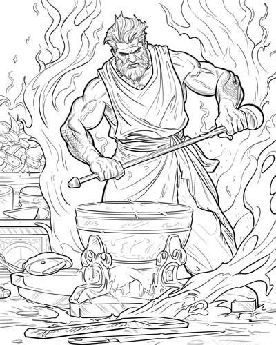 Hephaestus Greek God Of The Forge Greek Gods God Illustrations
