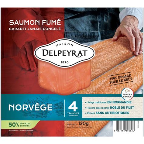 Delpeyrat Saumon Fum De Norv Ge Tranches G Pas Cher Auchan Fr