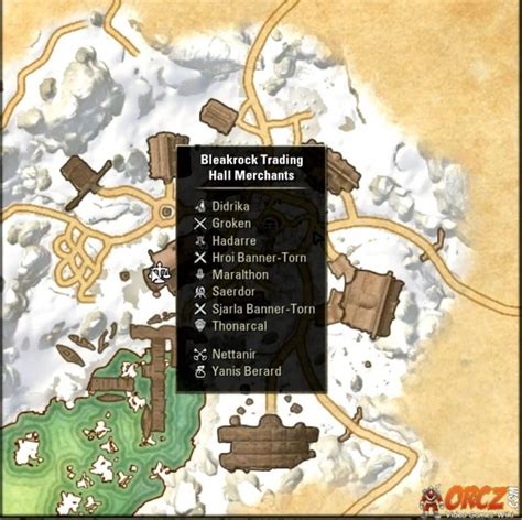 Eso Bleakrock Village Trading Hall Map The Video Games Wiki