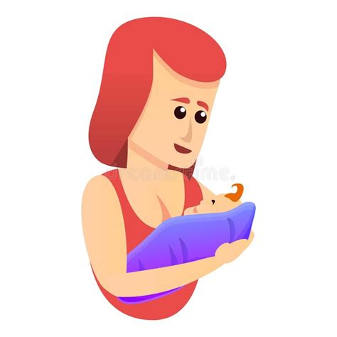 Breastfeeding Icon Cartoon Style Stock Vector Illustration Of Female