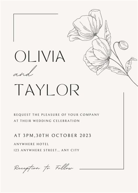 Free wedding reception invitation templates to edit | Canva