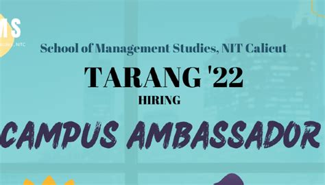 Campus Ambassador By School Of Management Studies Soms National