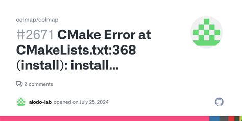 CMake Error At CMakeLists Txt 368 Install Install TARGETS Given