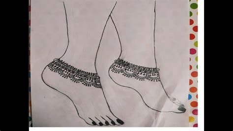 Beautiful Anklets Pencil Sketch Tutorial Artistic Youtube