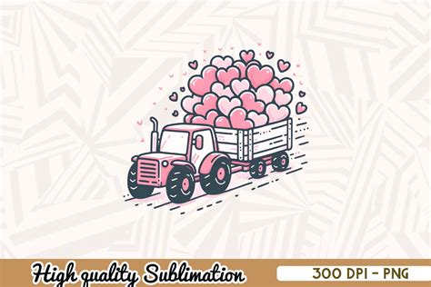 Tractor Love Valentine Sub Png Graphic By Zanynoti Creative Fabrica