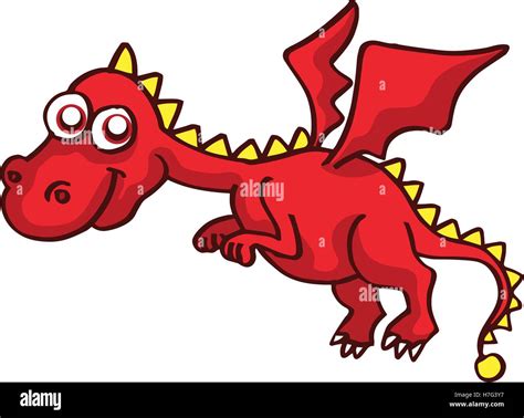 Red dragon funny cartoon design for kids vector Stock Vector Image & Art - Alamy